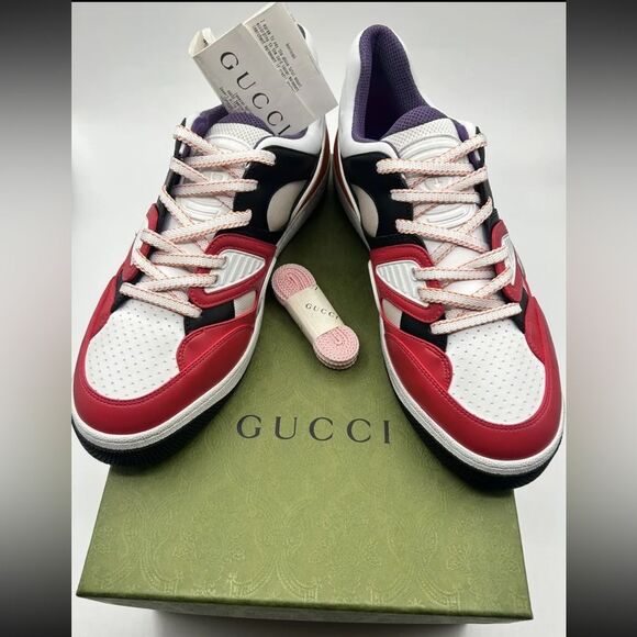 Gucci Basket Low Multicolor Demetra Men's Sneakers US 10.0 Made in Italy - Picture 7 of 10